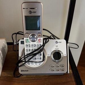 AT&T Silver Cordless Bluetooth Phone with Answering Base